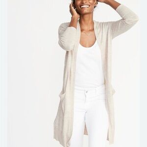 Old Navy Beige Lightweight‎ Long Cardigan/Duster, Women’s Small